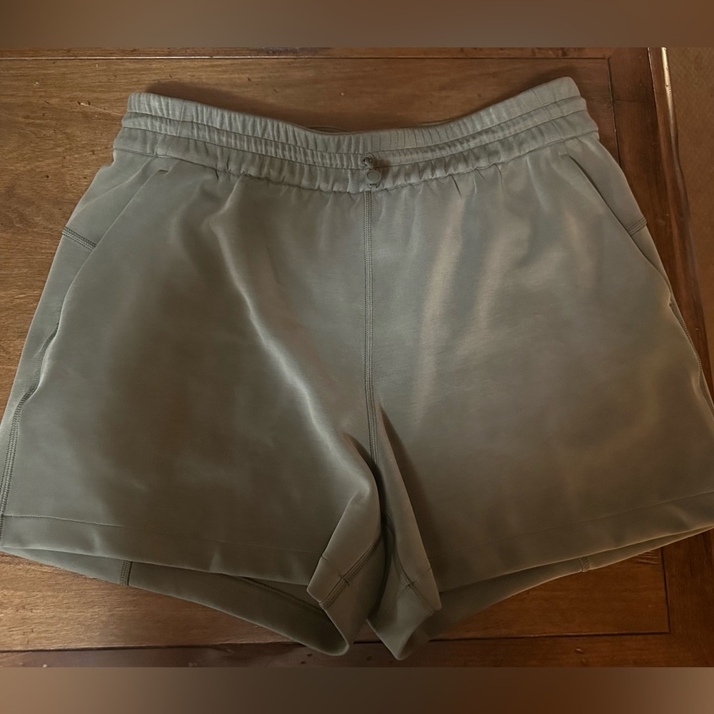 Lululemon Athletica Softstreme High Rise Sage Green Shorts Size 10